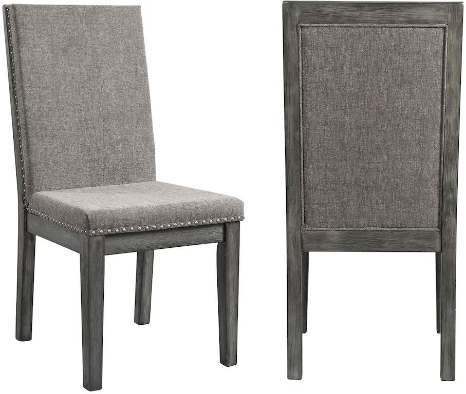 Gray Dining Set with Leaf and 6 chairs